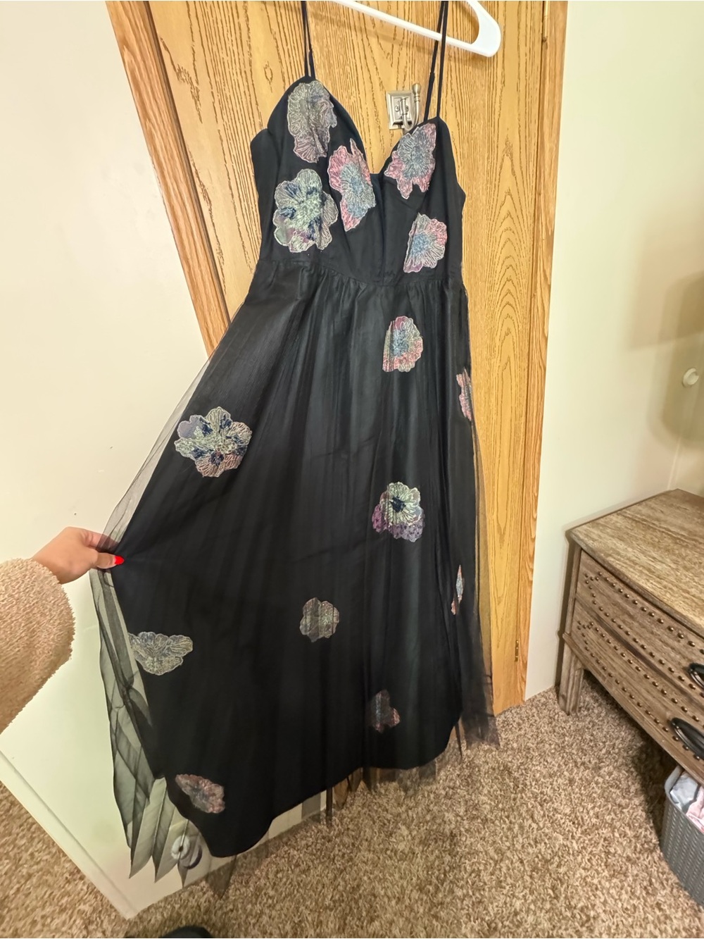 Geisha Designs Floral Tulle Corset Dress - Picture 5 of 12